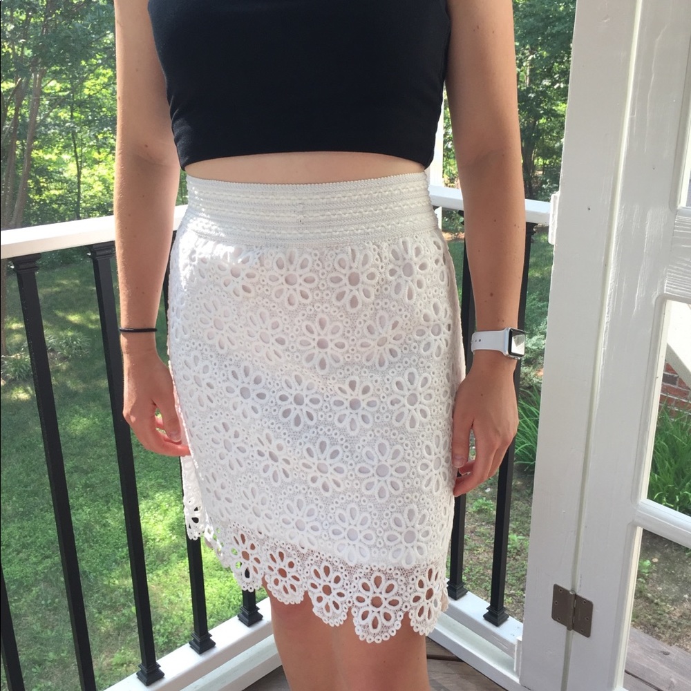 White Lace Skirt